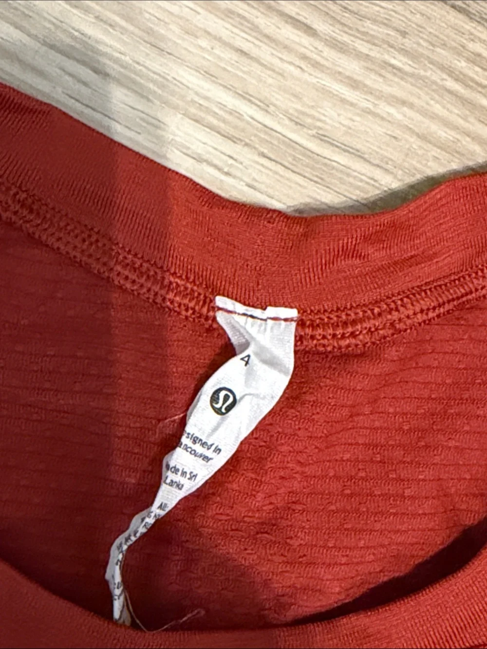 lululemon athletica Long Sleeve Crew Top - Rust